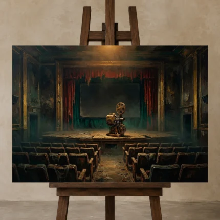 Premium Wall Art Yatay Html Edition – CINEMAGARA2806118 displayed on a studio easel