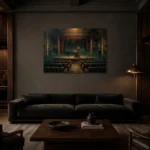Premium Wall Art Yatay Html Edition – CINEMAGARA2806118 shown in a warm modern interior