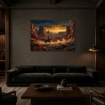Premium Wall Art Yatay Html Edition – CINEMAGARA2806136 shown in a warm modern interior