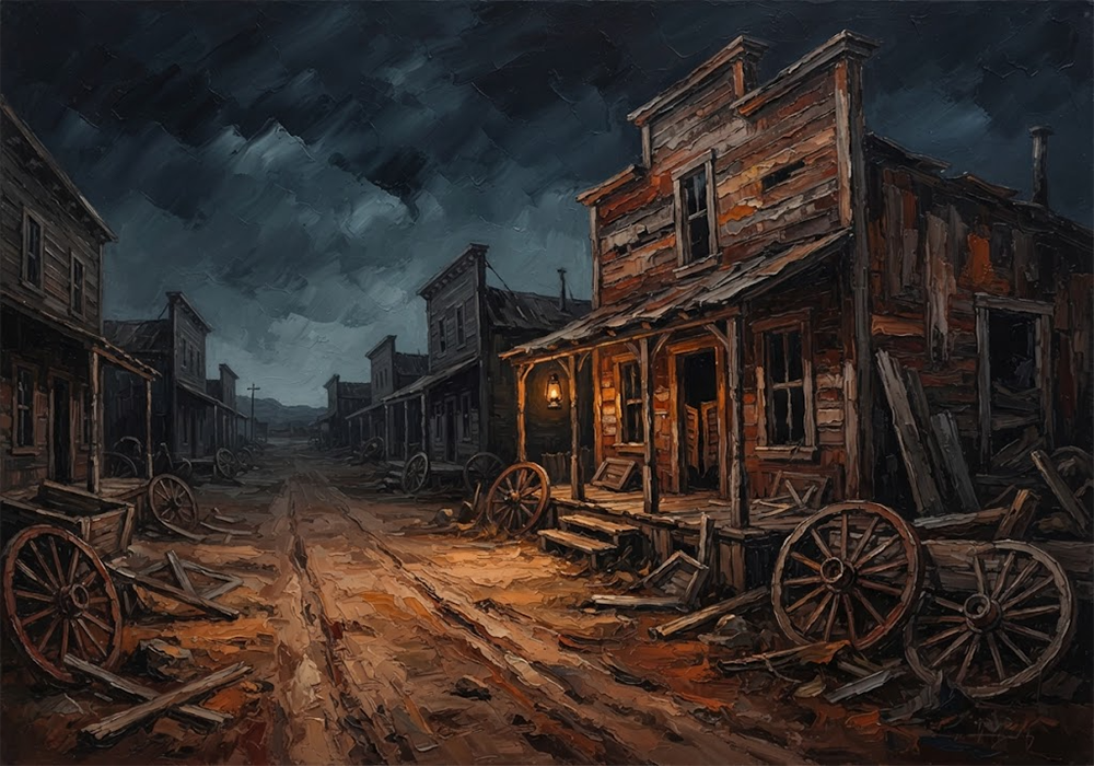 Dust Revenant Western Cinema Wall Art Rust Red Gallery Art Print