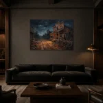 Premium Wall Art Yatay Html Edition – CINEMAGARA2806137 shown in a warm modern interior