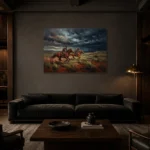 Premium Wall Art Yatay Html Edition – CINEMAGARA2806138 shown in a warm modern interior