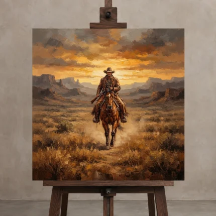 Premium Wall Art Kare Html Edition – CINEMAGARA2806142 displayed on a studio easel