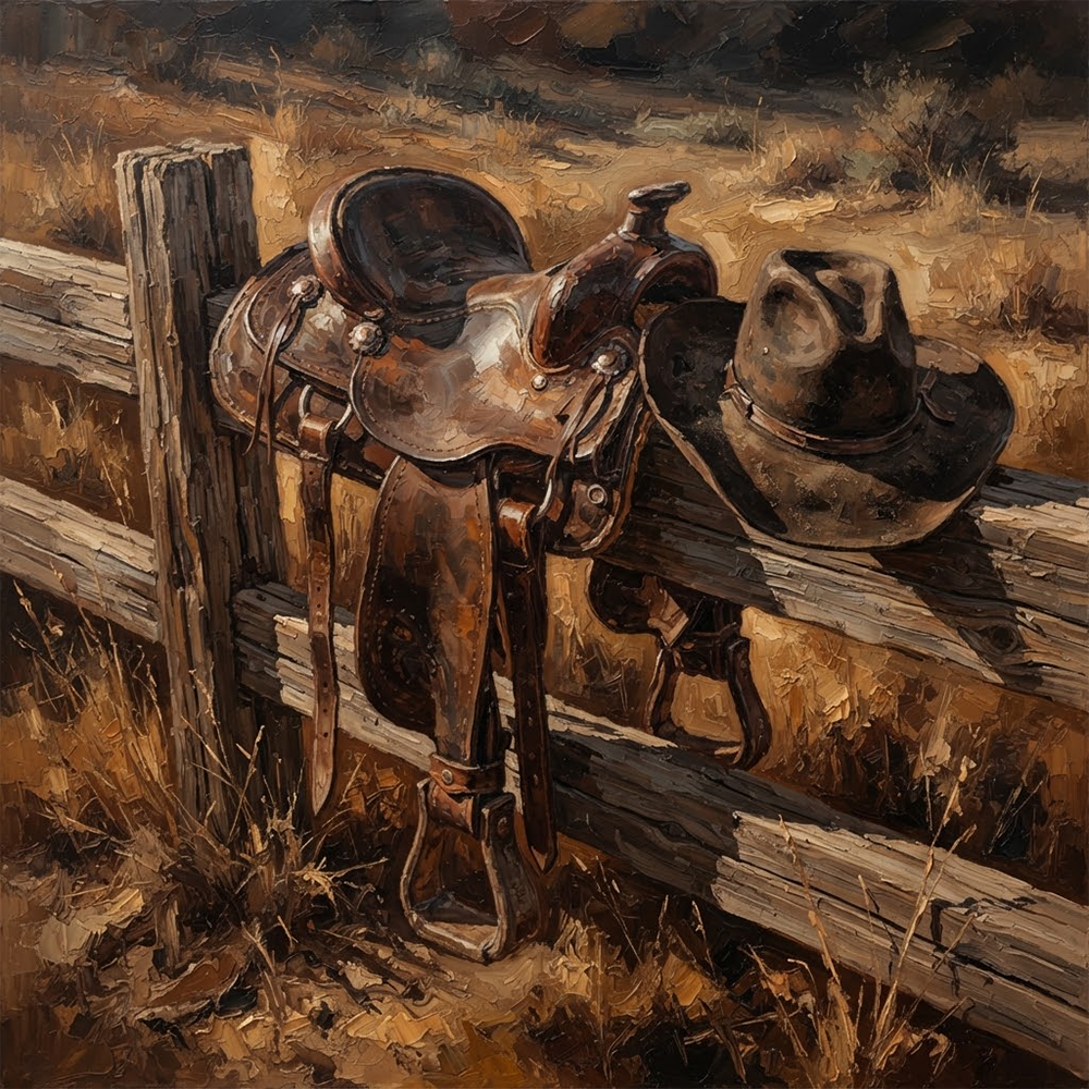 Bronze Rider Classic Cowboy Cinema Art Honey Bronze Art Print