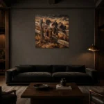Premium Wall Art Kare Html Edition – CINEMAGARA2806143 shown in a warm modern interior