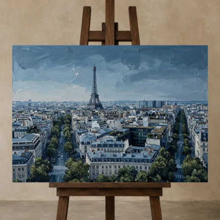 Premium Wall Art Yatay Html Edition – CINEMATICNW2091 displayed on a studio easel