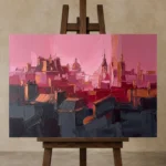 Premium Wall Art Yatay Html Edition – CINEMATICNW2100 displayed on a studio easel