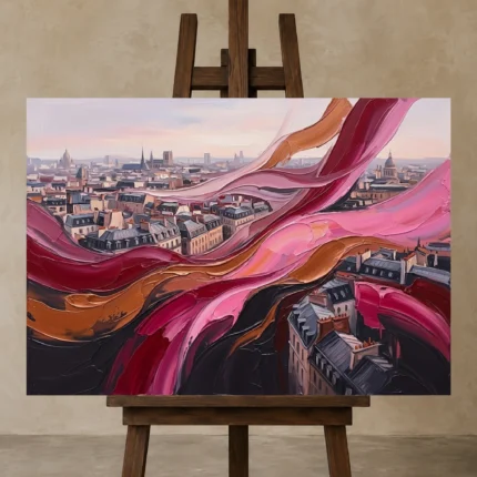 Premium Wall Art Yatay Html Edition – CINEMATICNW2102 displayed on a studio easel