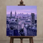 Premium Wall Art Kare Html Edition – CINEMATICNW2103 displayed on a studio easel