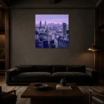 Premium Wall Art Kare Html Edition – CINEMATICNW2103 shown in a warm modern interior