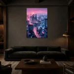 Premium Wall Art Dikey Html Edition – CINEMATICNW2110 shown in a warm modern interior
