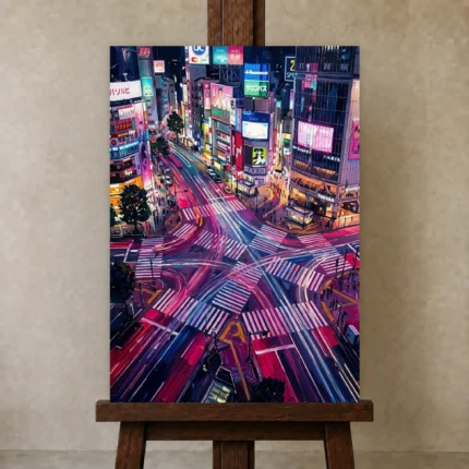 Premium Wall Art Dikey Html Edition – CINEMATICNW2111 displayed on a studio easel