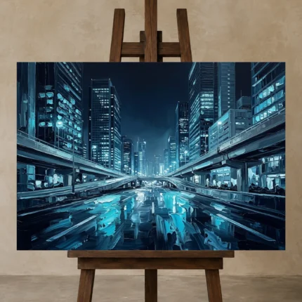 Premium Wall Art Yatay Html Edition – CINEMATICNW2113 displayed on a studio easel