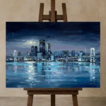 Premium Wall Art Yatay Html Edition – CINEMATICNW2114 displayed on a studio easel