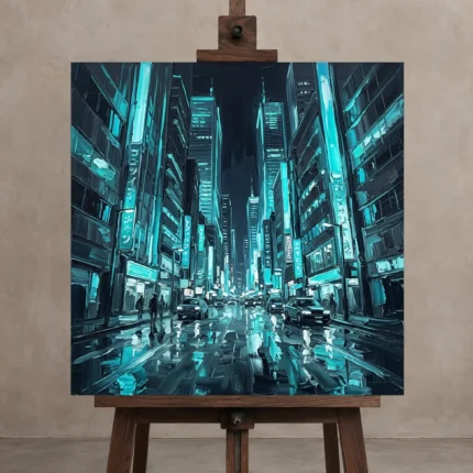 Premium Wall Art Kare Html Edition – CINEMATICNW2115 displayed on a studio easel