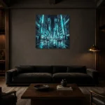 Premium Wall Art Kare Html Edition – CINEMATICNW2115 shown in a warm modern interior