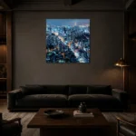 Premium Wall Art Kare Html Edition – CINEMATICNW2116 shown in a warm modern interior