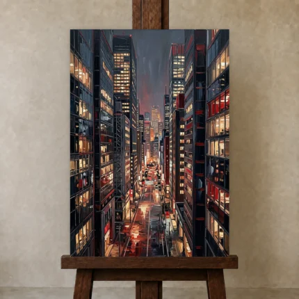 Premium Wall Art Dikey Html Edition – CINEMATICNW2120 displayed on a studio easel