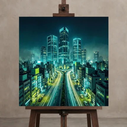 Premium Wall Art Kare Html Edition – CINEMATICNW2124 displayed on a studio easel