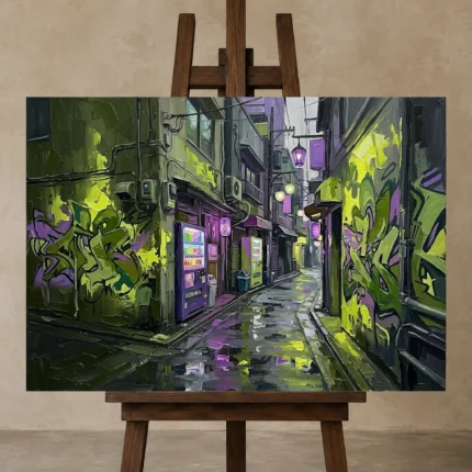 Premium Wall Art Yatay Html Edition – CINEMATICNW2131 displayed on a studio easel