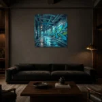 Premium Wall Art Kare Html Edition – CINEMATICNW2134 shown in a warm modern interior
