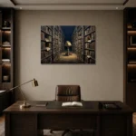 Premium Wall Art Yatay Html Edition – DARKACADEMİA0826046 displayed in a contemporary gallery-inspired room