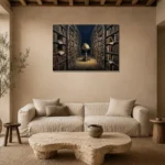 Premium Wall Art Yatay Html Edition – DARKACADEMİA0826046 presented in a sophisticated home setting