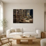 Premium Wall Art Yatay Html Edition – DARKACADEMİA0826048 styled in a refined neutral interior