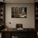 Premium Wall Art Yatay Html Edition – DARKACADEMİA0826048 displayed in a contemporary gallery-inspired room