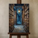 Premium Wall Art Dikey Html Edition – DARKACADEMİA0826051 displayed on a studio easel