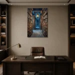 Premium Wall Art Dikey Html Edition – DARKACADEMİA0826051 displayed in a contemporary gallery-inspired room