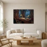 Premium Wall Art Yatay Html Edition – DARKACADEMİA0826055 styled in a refined neutral interior