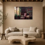 Premium Wall Art Yatay Html Edition – DARKACADEMİA0826057 presented in a sophisticated home setting