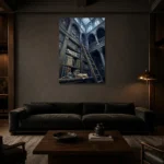 Premium Wall Art Dikey Html Edition – DARKACADEMİA0826060 shown in a warm modern interior
