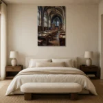 Premium Wall Art Dikey Html Edition – DARKACADEMİA0826061 showcased in an elegant minimalist interior