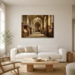Premium Wall Art Yatay Html Edition – DARKACADEMİA0826070 styled in a refined neutral interior
