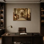 Premium Wall Art Yatay Html Edition – DARKACADEMİA0826070 displayed in a contemporary gallery-inspired room
