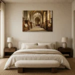 Premium Wall Art Yatay Html Edition – DARKACADEMİA0826070 showcased in an elegant minimalist interior
