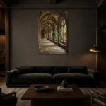 Premium Wall Art Dikey Html Edition – DARKACADEMİA0826074 shown in a warm modern interior