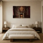 Premium Wall Art Yatay Html Edition – DARKACADEMİA0826077 showcased in an elegant minimalist interior