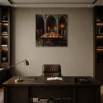 Premium Wall Art Kare Html Edition – DARKACADEMİA0826079 displayed in a contemporary gallery-inspired room