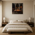 Premium Wall Art Kare Html Edition – DARKACADEMİA0826079 showcased in an elegant minimalist interior