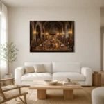 Premium Wall Art Yatay Html Edition – DARKACADEMİA0826082 styled in a refined neutral interior