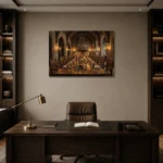 Premium Wall Art Yatay Html Edition – DARKACADEMİA0826082 displayed in a contemporary gallery-inspired room