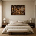 Premium Wall Art Yatay Html Edition – DARKACADEMİA0826082 showcased in an elegant minimalist interior