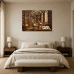 Premium Wall Art Yatay Html Edition – DARKACADEMİA0826083 showcased in an elegant minimalist interior