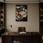 Premium Wall Art Dikey Html Edition – DARKACADEMİA0826087 displayed in a contemporary gallery-inspired room