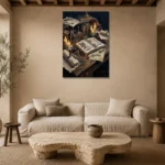 Premium Wall Art Dikey Html Edition – DARKACADEMİA0826087 presented in a sophisticated home setting