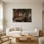 Premium Wall Art Yatay Html Edition – DARKACADEMİA0826088 styled in a refined neutral interior
