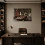 Premium Wall Art Yatay Html Edition – DARKACADEMİA0826088 displayed in a contemporary gallery-inspired room
